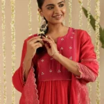 Gulabik Red/ Rani Gota Patti Suit Set