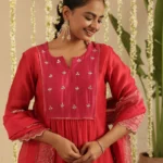 Gulabik Red/ Rani Gota Patti Suit Set