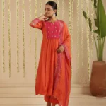 Gulabik Orange / Rani Gota Patti Suit Set