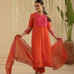 Gulabik Orange / Rani Gota Patti Suit Set