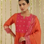 Gulabik Orange / Rani Gota Patti Suit Set