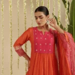 Gulabik Orange / Rani Gota Patti Suit Set