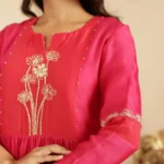 Gulabik Rani Cut Dana Suit Set with Red Dupatta