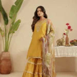 Gulabik Deep Gold Garara Set