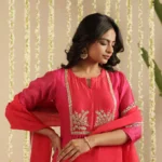 Rani and Red Double Boota Suit Set