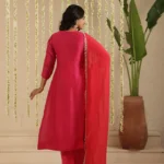 Rani and Red Double Boota Suit Set
