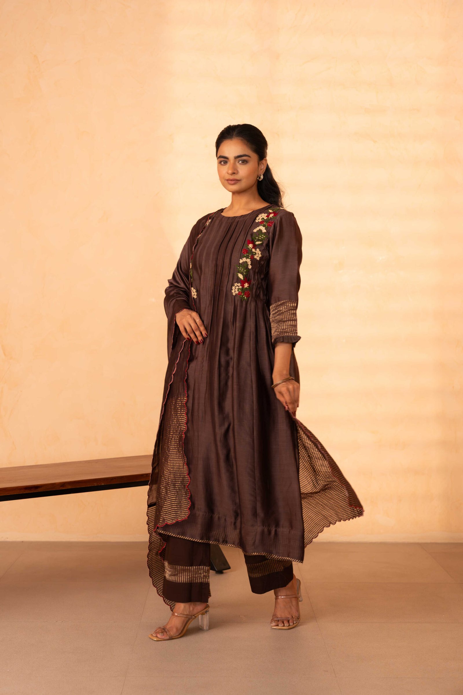 Gulabik Firdaus Suit Set - Coke