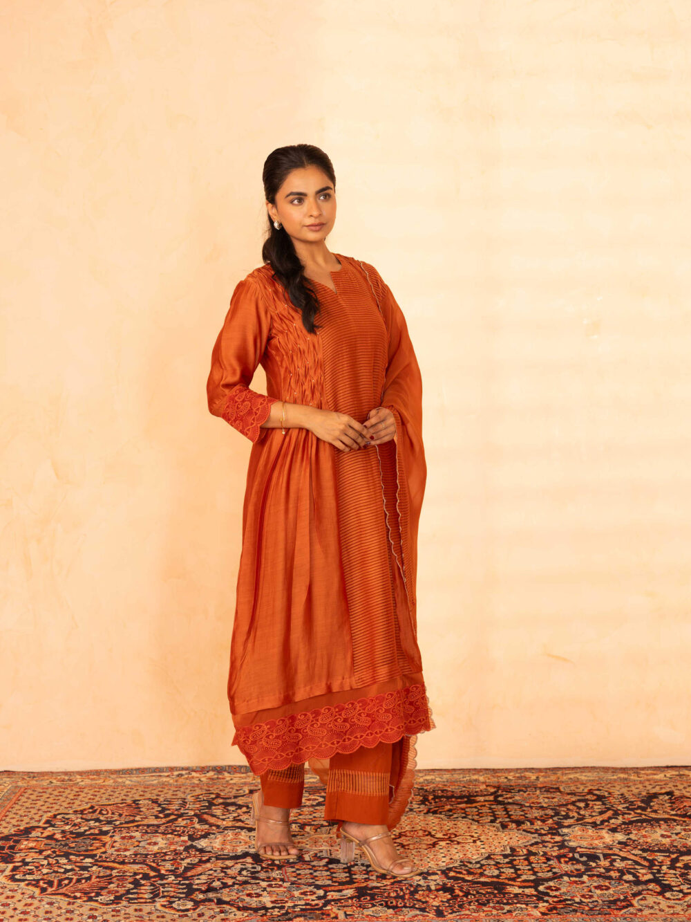 Gulabik Gulposh Suit Set - Rust