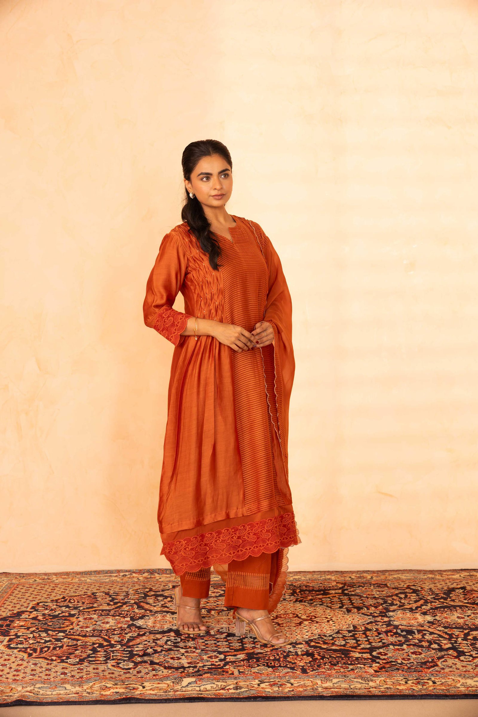 Gulabik Gulposh Suit Set - Rust