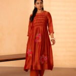 Gulabik Chinar Kurta Pant Set - Rust