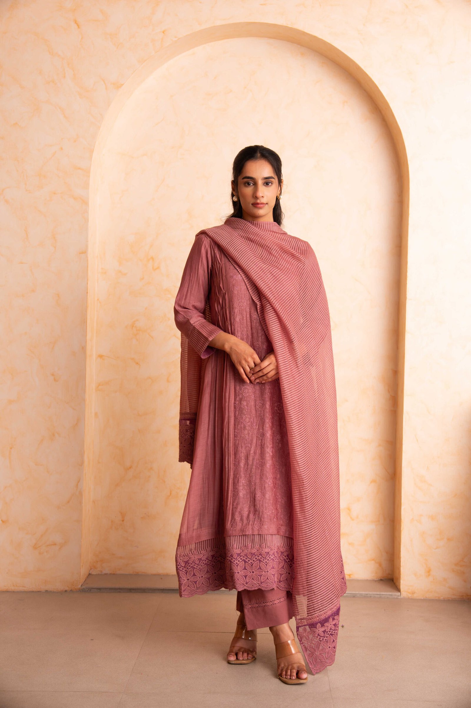 Gulabik Mehak Suit Set - Dusty Rose