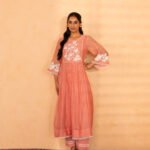 Gulabik Rati Kurta Pant Set - Peach