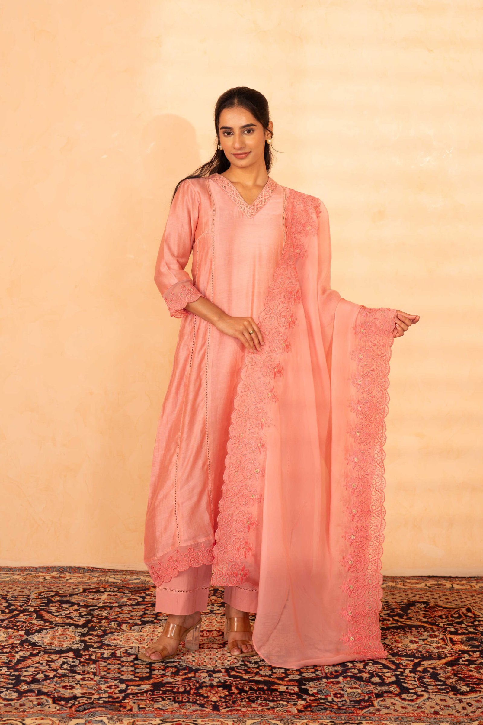 Gulabik Shree Suit Set – Peach