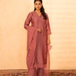 Gulabik Shree Suit Set- Dusty Rose