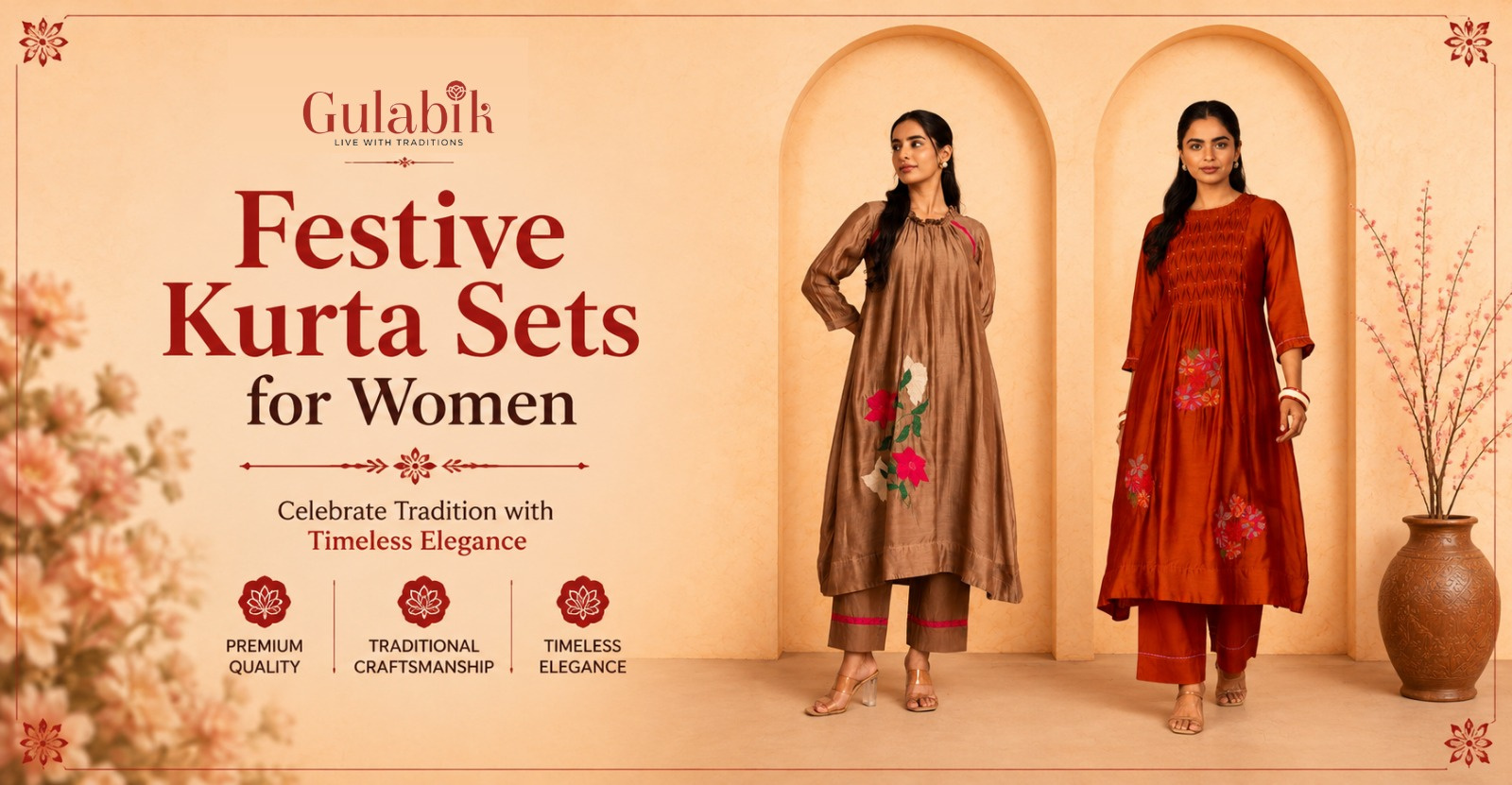 Festive Kurta Sets for Women Gulabik